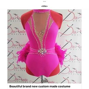 Hot Pink or Magenta New Custom Made Dance Costume (never worn) Size: Small